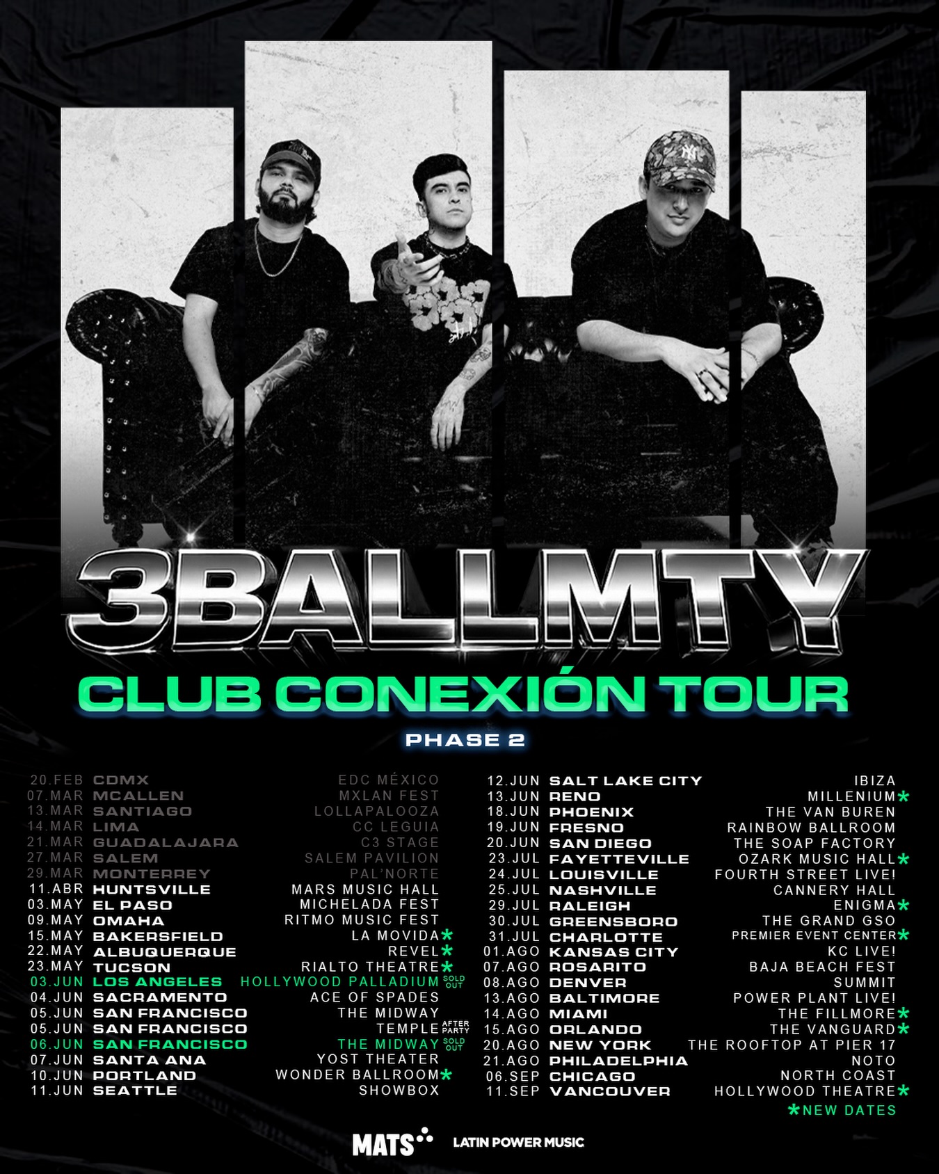 3BallMTY CLUB CONEXIÓN TOUR Poster 2026
